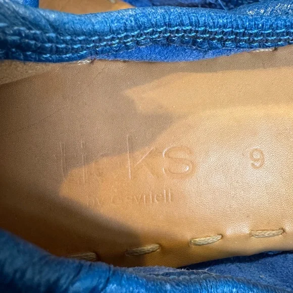 Tieks Blue Leather Flats - Picture 2 of 10